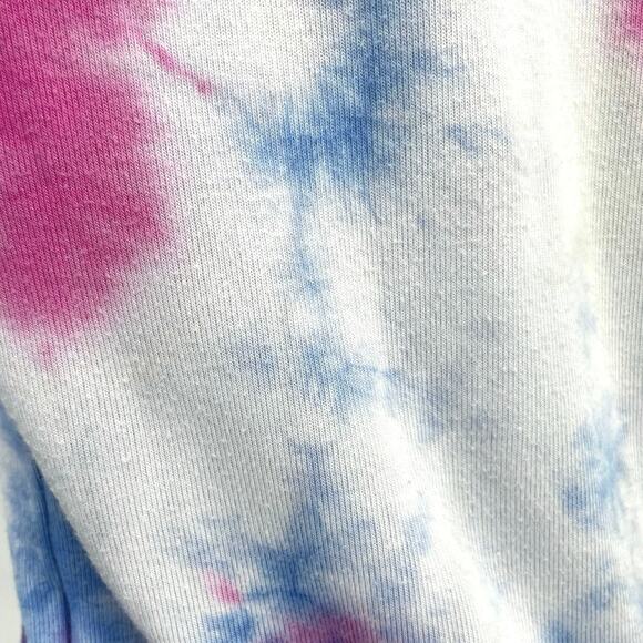 Spiritual Gangster Tie Dye Space Top Crewneck Lightweight Blue Pink Size L FLAW - Picture 8 of 9